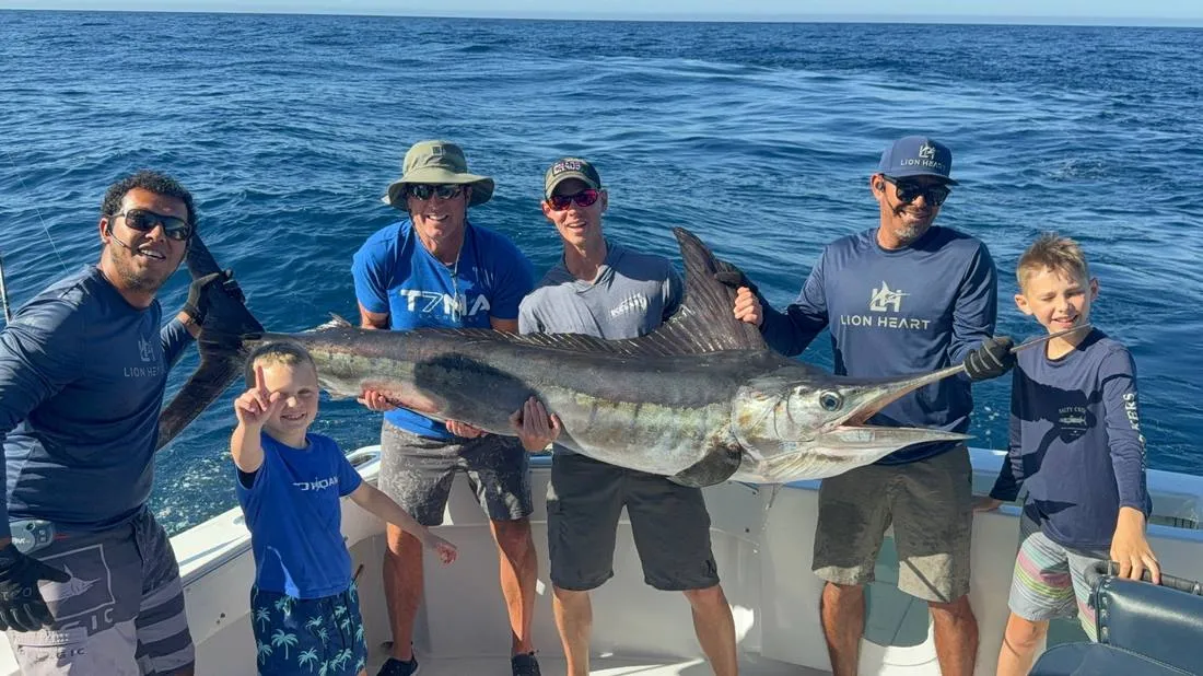 Happy guests on Lion Heart sport fishing charter Cabo San Lucas