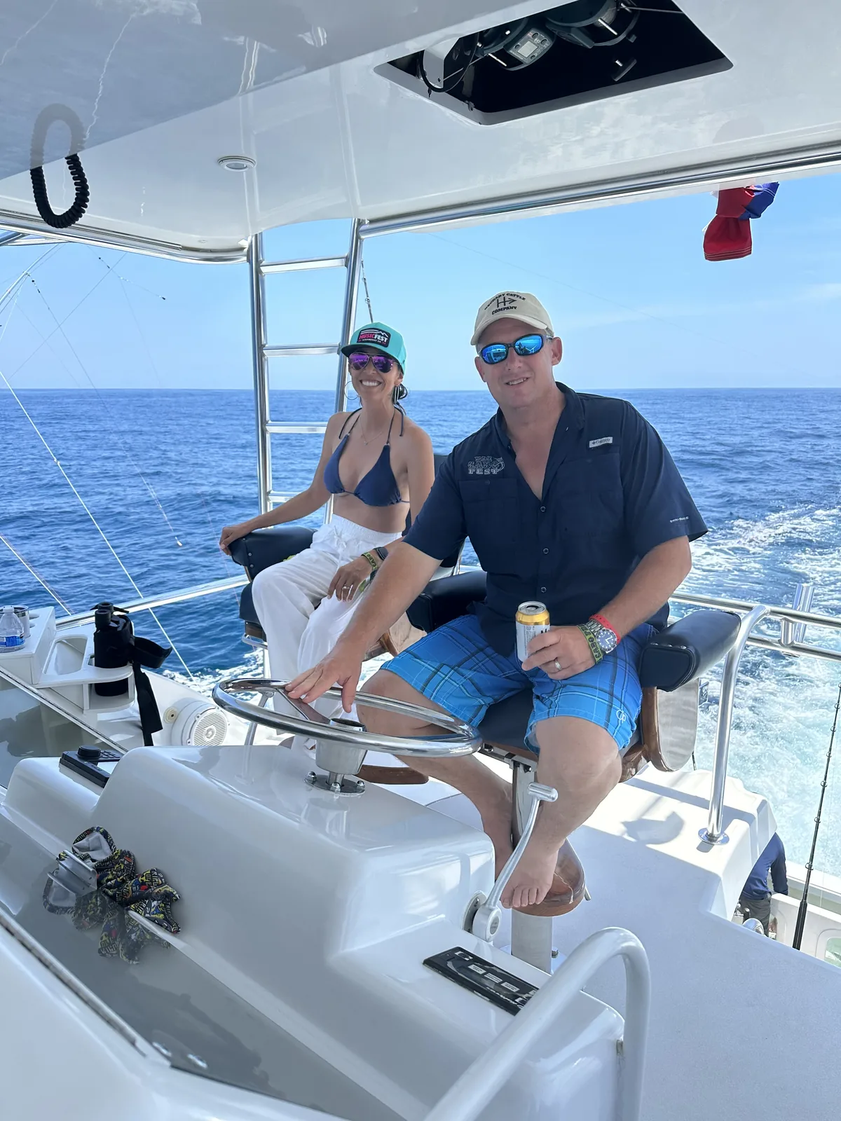 Flybridge captain chairs on Lion Heart second deck